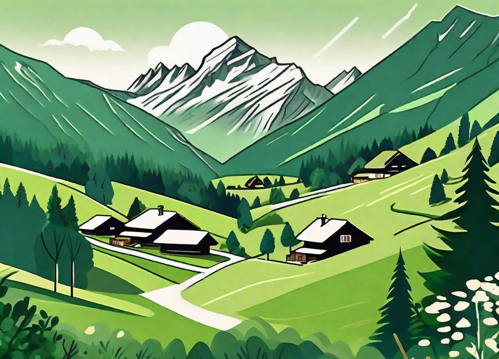 A picturesque landscape of oberstdorf